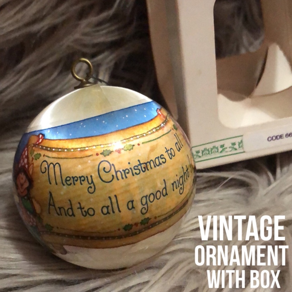 Vintage Satin Sheen Ornament with Box